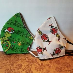 Grinch cloth masks bundle ( adult size)